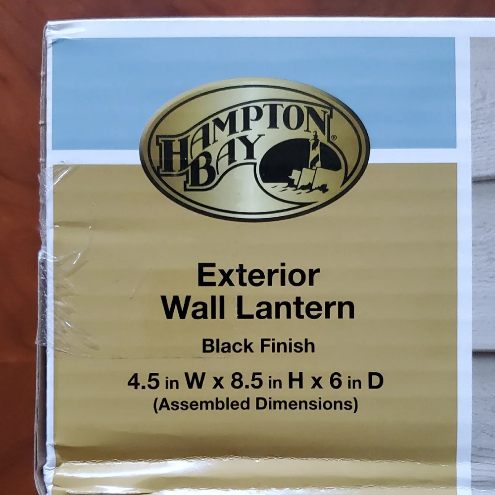 Hampton Bay Black Wall Lantern